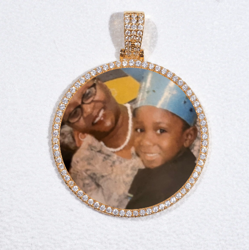 MEDIUM 3D CIRCLE CUSTOM PICTURE PENDANT