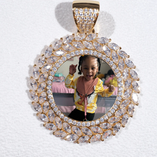 Large 3D Wheat Ear Custom Picture Pendant