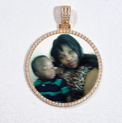 MEDIUM 3D CIRCLE CUSTOM PICTURE PENDANT