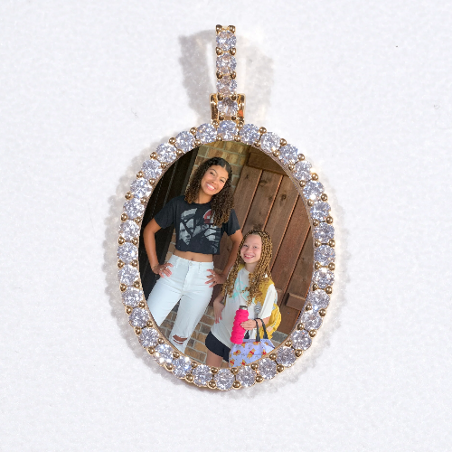 3D Oval Custom Picture Pendant