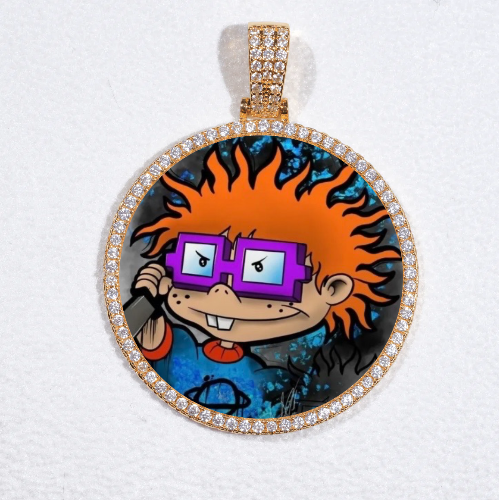 MEDIUM 3D CIRCLE CUSTOM PICTURE PENDANT