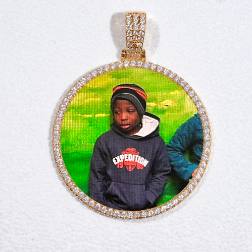 MEDIUM 3D CIRCLE CUSTOM PICTURE PENDANT
