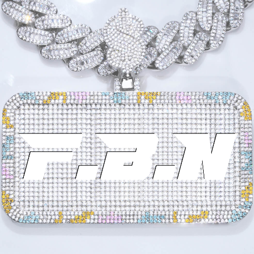 CUSTOM LETTER NECKLACE 3D COLORFUL SQUARE
