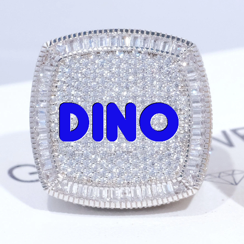 CUSTOM LETTER 3D ICED RING