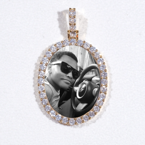 3D Oval Custom Picture Pendant