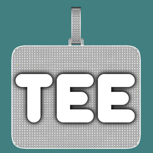 CUSTOM LETTER NECKLACE 3D BIG SQUARE