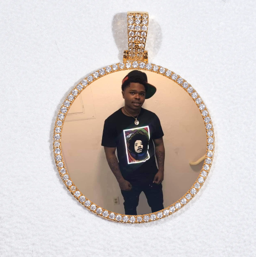 MEDIUM 3D CIRCLE CUSTOM PICTURE PENDANT