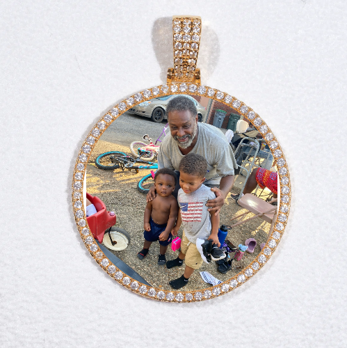 MEDIUM 3D CIRCLE CUSTOM PICTURE PENDANT