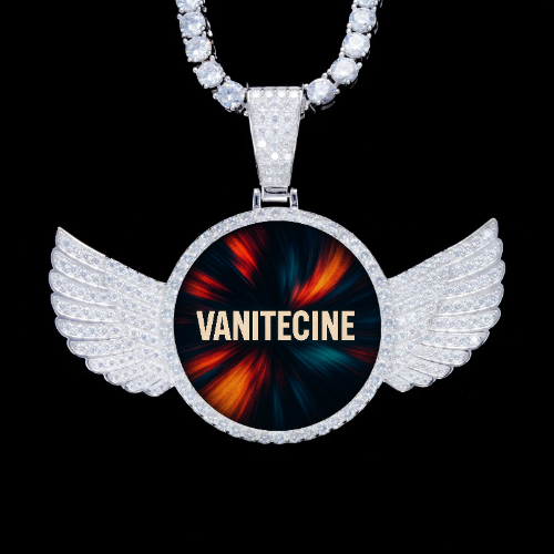 925S & VVS Moissanite 3D Wing Custom Picture Pendant