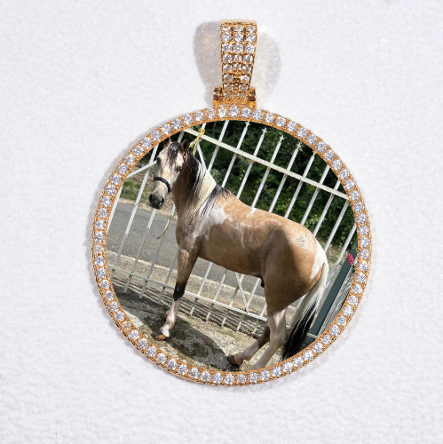 MEDIUM 3D CIRCLE CUSTOM PICTURE PENDANT