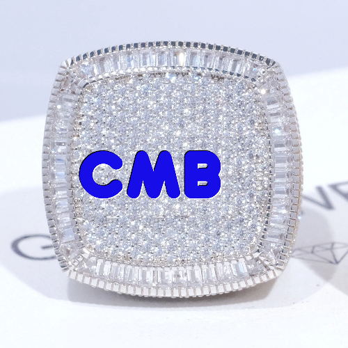 CUSTOM LETTER 3D ICED RING