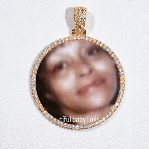 MEDIUM 3D CIRCLE CUSTOM PICTURE PENDANT