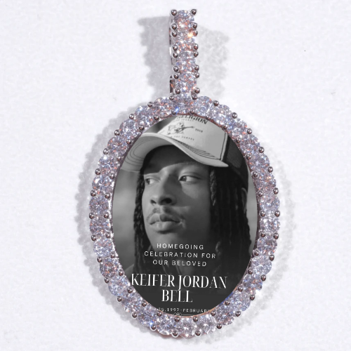 Large 3D Oval Custom Picture Pendant