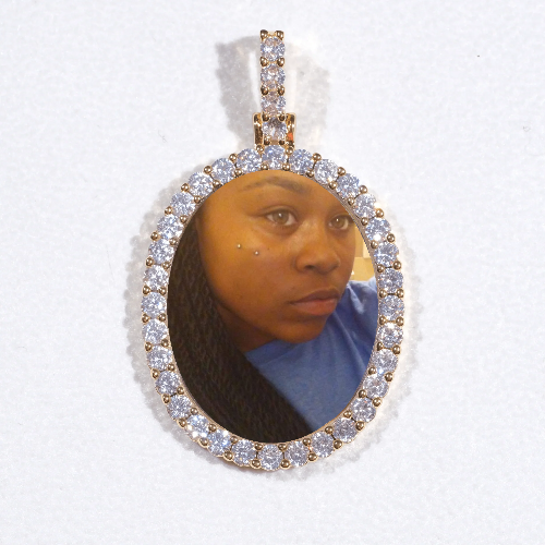 3D Oval Custom Picture Pendant