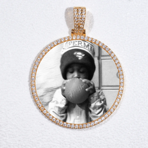 MEDIUM 3D CIRCLE CUSTOM PICTURE PENDANT
