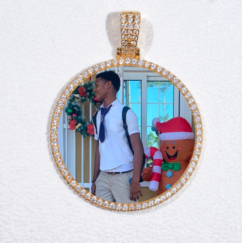 MEDIUM 3D CIRCLE CUSTOM PICTURE PENDANT
