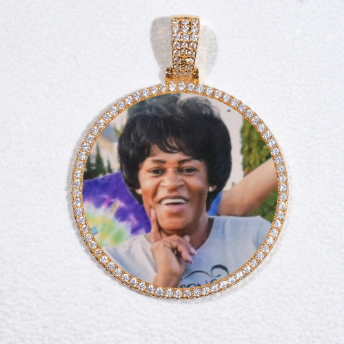 MEDIUM 3D CIRCLE CUSTOM PICTURE PENDANT