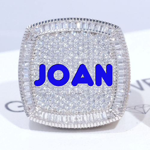 CUSTOM LETTER 3D ICED RING