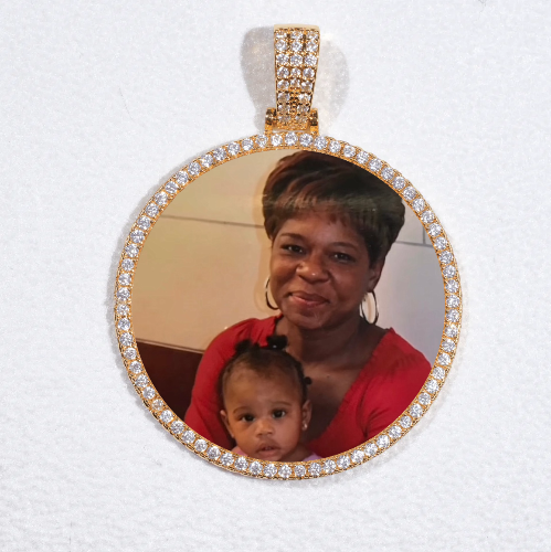 MEDIUM 3D CIRCLE CUSTOM PICTURE PENDANT
