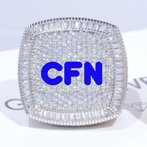 CUSTOM LETTER 3D ICED RING