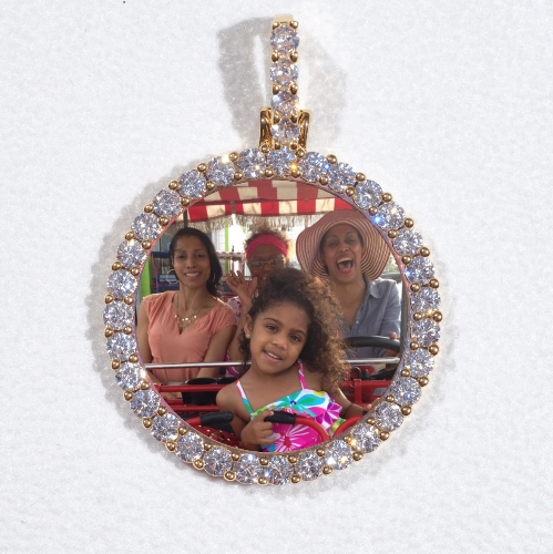 3D CIRCLE CUSTOM PICTURE PENDANT SMALL SIZE