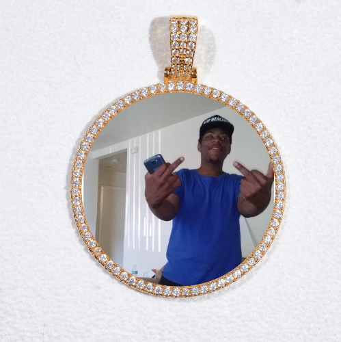 MEDIUM 3D CIRCLE CUSTOM PICTURE PENDANT