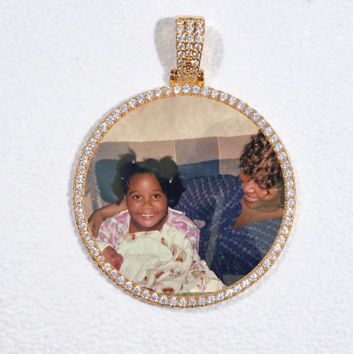 MEDIUM 3D CIRCLE CUSTOM PICTURE PENDANT