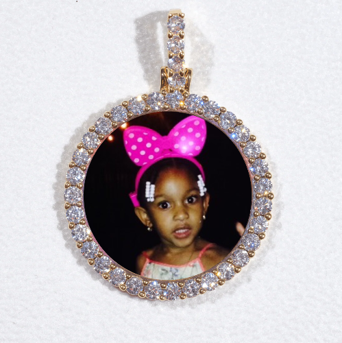 3D CIRCLE CUSTOM PICTURE PENDANT SMALL SIZE