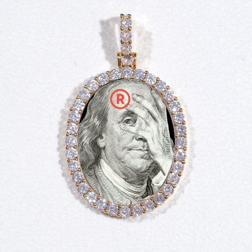 3D Oval Custom Picture Pendant