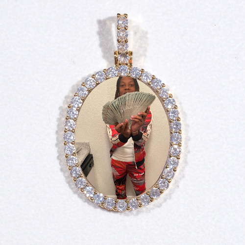 3D Oval Custom Picture Pendant