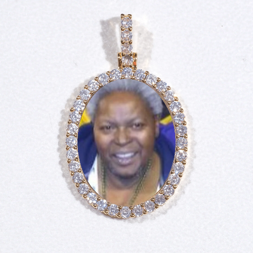 3D Oval Custom Picture Pendant