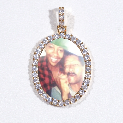 3D Oval Custom Picture Pendant