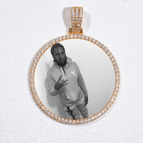 MEDIUM 3D CIRCLE CUSTOM PICTURE PENDANT