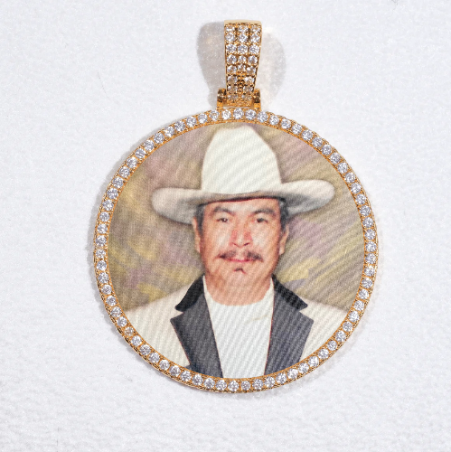MEDIUM 3D CIRCLE CUSTOM PICTURE PENDANT