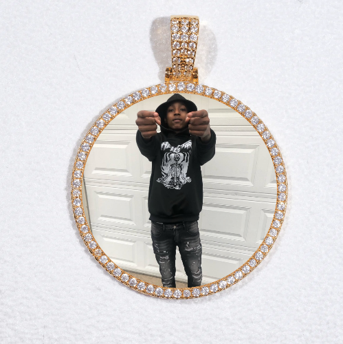 MEDIUM 3D CIRCLE CUSTOM PICTURE PENDANT