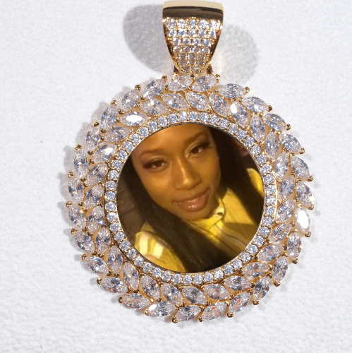 Large 3D Wheat Ear Custom Picture Pendant