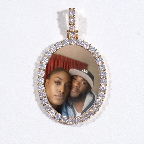 3D Oval Custom Picture Pendant