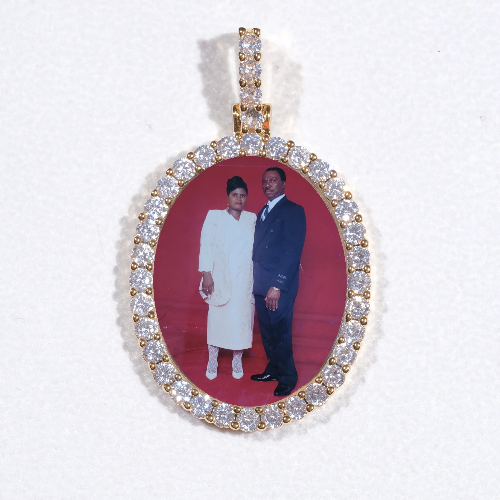 3D Oval Custom Picture Pendant