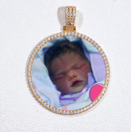 MEDIUM 3D CIRCLE CUSTOM PICTURE PENDANT