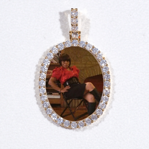 3D Oval Custom Picture Pendant