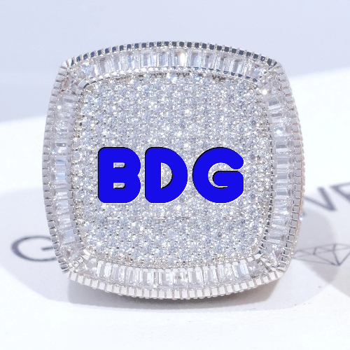 CUSTOM LETTER 3D ICED RING
