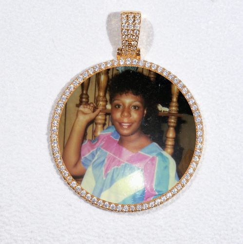 MEDIUM 3D CIRCLE CUSTOM PICTURE PENDANT