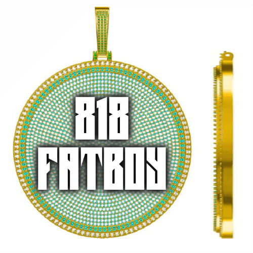 CUSTOM LETTER NECKLACE 3D BIG DISC