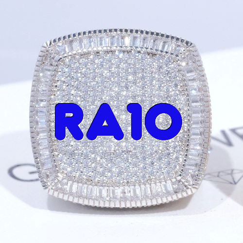 CUSTOM LETTER 3D ICED RING