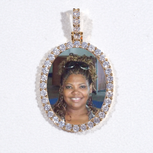 3D Oval Custom Picture Pendant