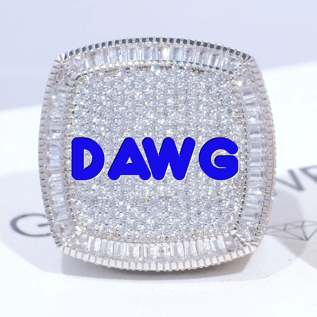 CUSTOM LETTER 3D ICED RING