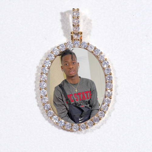 3D Oval Custom Picture Pendant