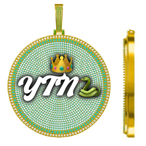 CUSTOM LETTER NECKLACE 3D BIG DISC
