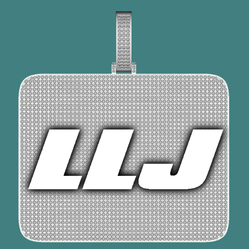 CUSTOM LETTER NECKLACE 3D BIG SQUARE