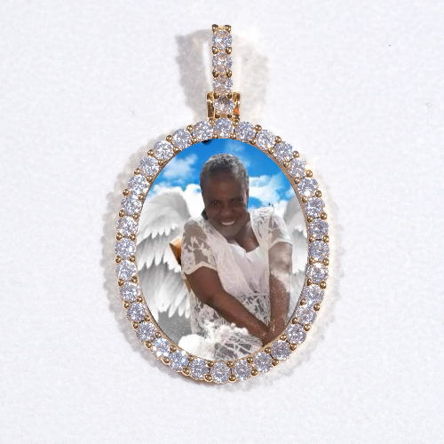 3D Oval Custom Picture Pendant
